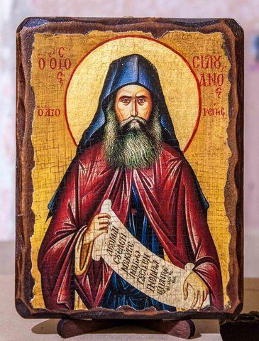 Ікона Силуана Афонського на дереві 17&times;23 см &ndash; купити ручну ікону