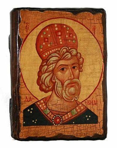 Ікона святого Давида на дереві 17&times;23 см