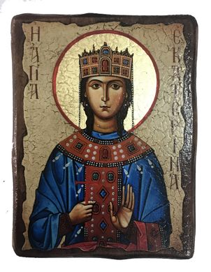 Икона Екатерина святая царица (на дереве) 170*230 мм