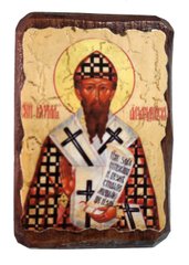 Ікона Кирило Олександрійський (на дереві) 17*23 см