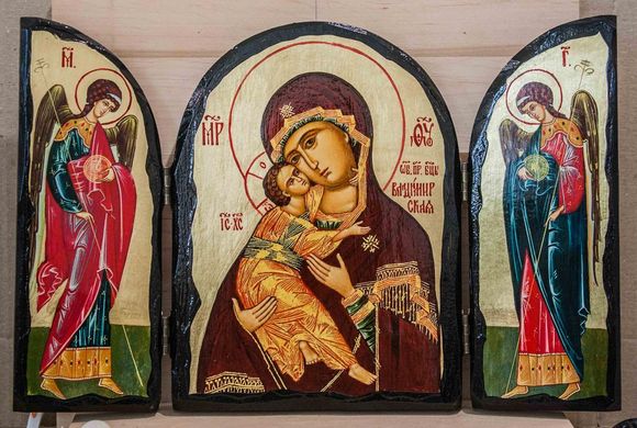 Икона складень Владимирская Богородица