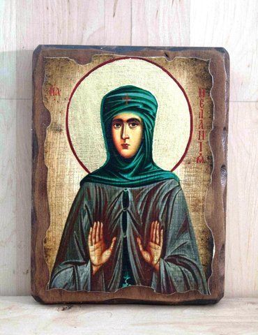 Ікона Свята мучениця Меланія 17&times;23 см православна ікона на дереві