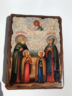 Икона Ксенофонт и Мария преподобные (на дереве) 130*170 мм
