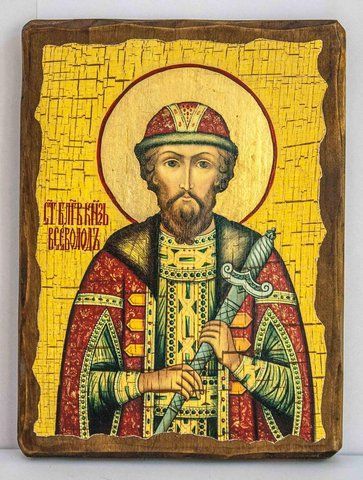 Ікона святого Всеволода на дереві 17&times;23 см