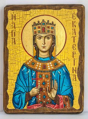 Икона Екатерина царица (на дереве) 170*230 мм