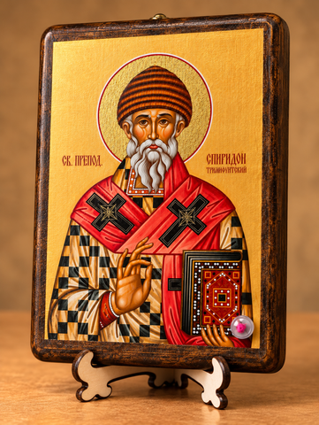 Ікона святого Спиридона Тримифунтського 21&times;29 см