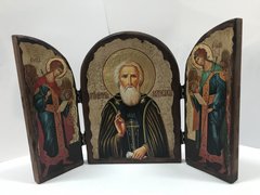 Ікона складень Сергій Радонезький з архангелами