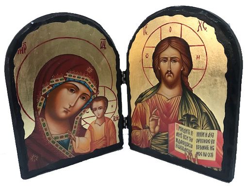Икона Казанская и Спаситель
