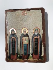 Икона Варвара и Сергий Островские святые (на дереве) 130*170 мм