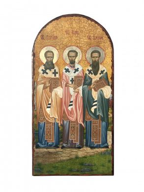 Икона Три Святителя (Храмовая) на дереве 60*120 см