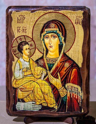 Ікона Троєручиця Богородиця на дереві &ndash; авторський список