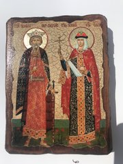 Икона Владимир и Ольга равноапостольные святые (на дереве) 130*170 мм