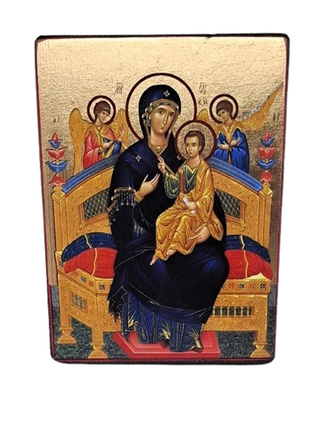 Ікона "Всецариця Пресвята Богородиця", в золоті, на дереві