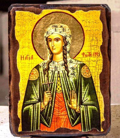 Ікона Святої Світлани на дереві MIRIANIN