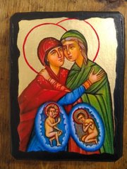 Икона Встреча Девы Марии и праведной Елизаветы (в золоте) 170*230 мм