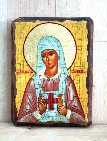 Ікона Свята Аполлінарія 17&times;23 см православна ікона на дереві